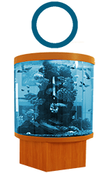 Цилиндрические аквариумы купить в Москве Субмарина аквариумный салон
